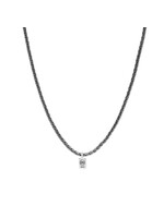 Buddha to Buddha Ketting George XS Zilver Zwart Rhodium