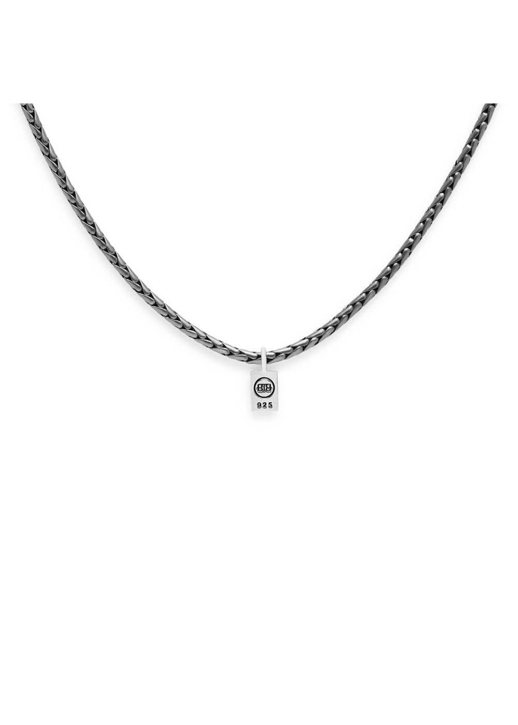 Buddha to Buddha Buddha to Buddha Halskette George XS Silber Schwarzes Rhodium