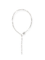 Buddha to Buddha Chainlink Lock Necklace Silver