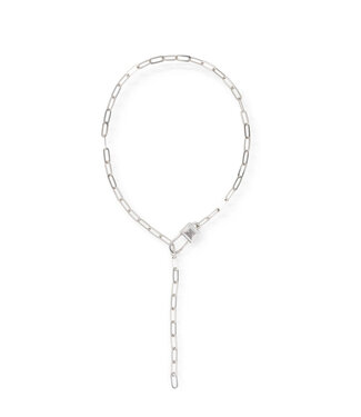 Chainlink Lock Necklace Silver