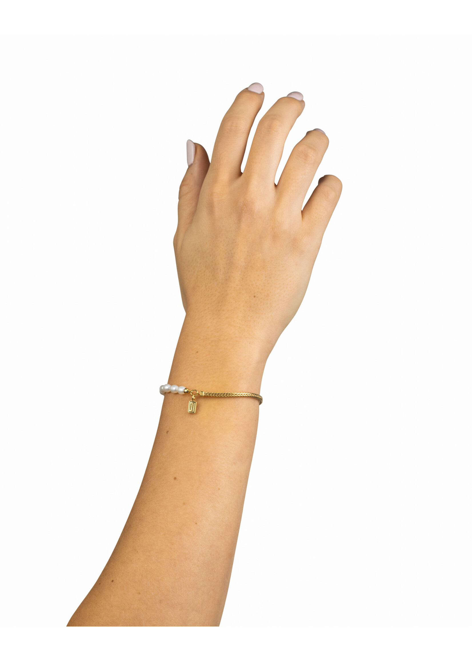 Buddha to Buddha Buddha to Buddha Barbara Mini Pearl Bracelet Gold Tone