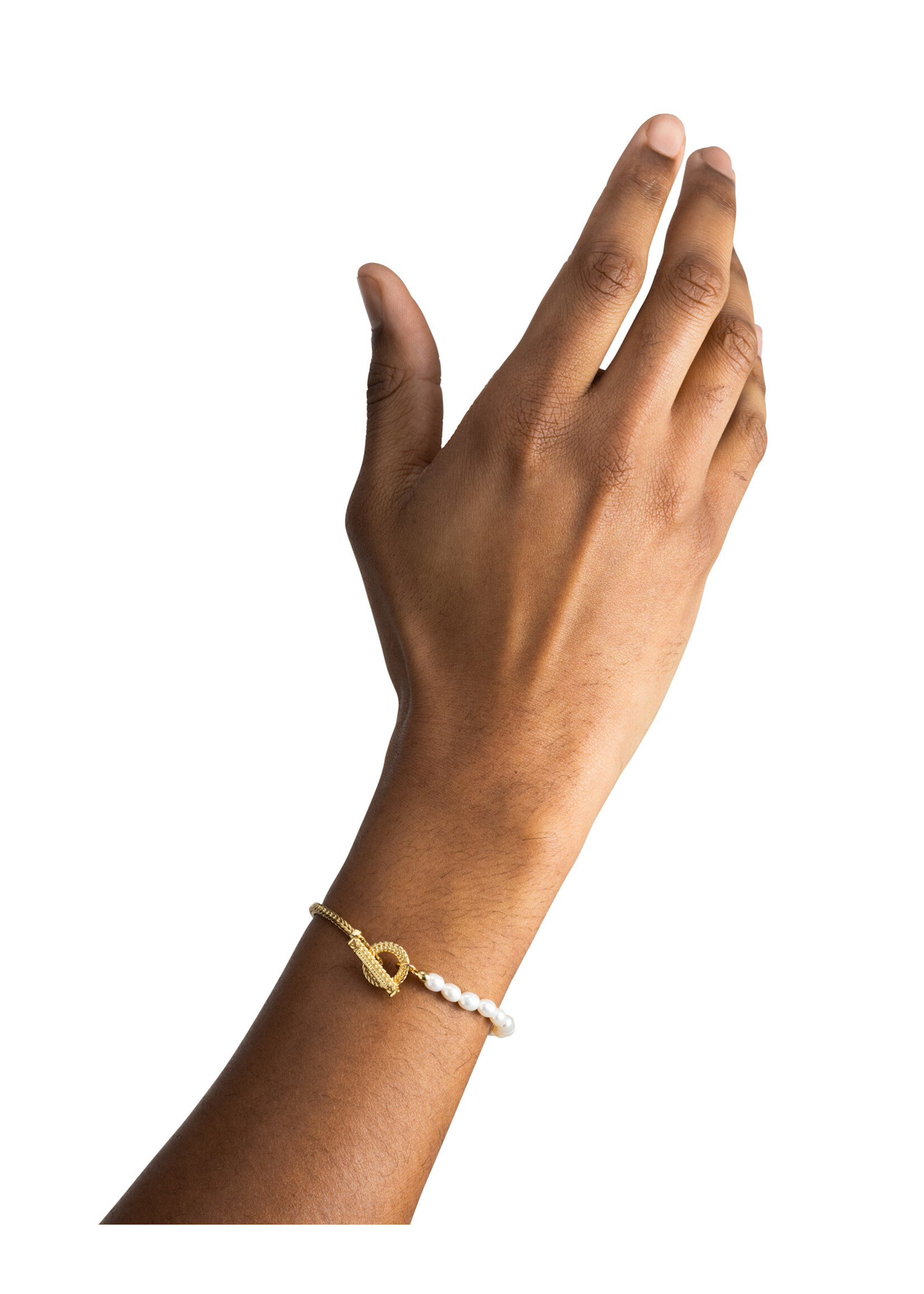 Buddha to Buddha Buddha to Buddha Barbara Mini Pearl Bracelet Gold Tone