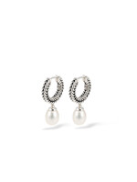 Buddha to Buddha Barbara Hoops Oorbellen met Parel