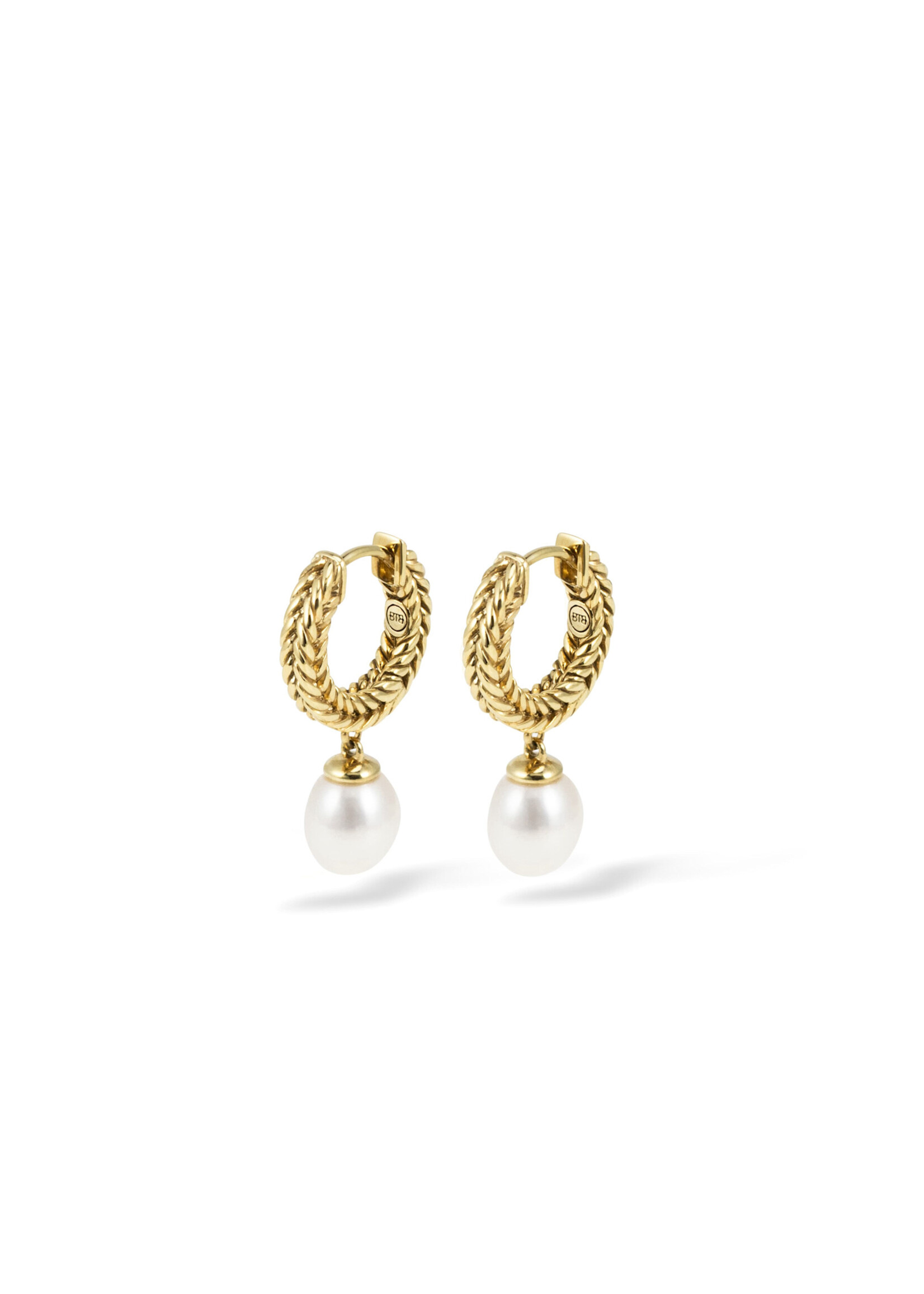Buddha to Buddha Buddha to Buddha Barbara Hoops Pearl Earrings