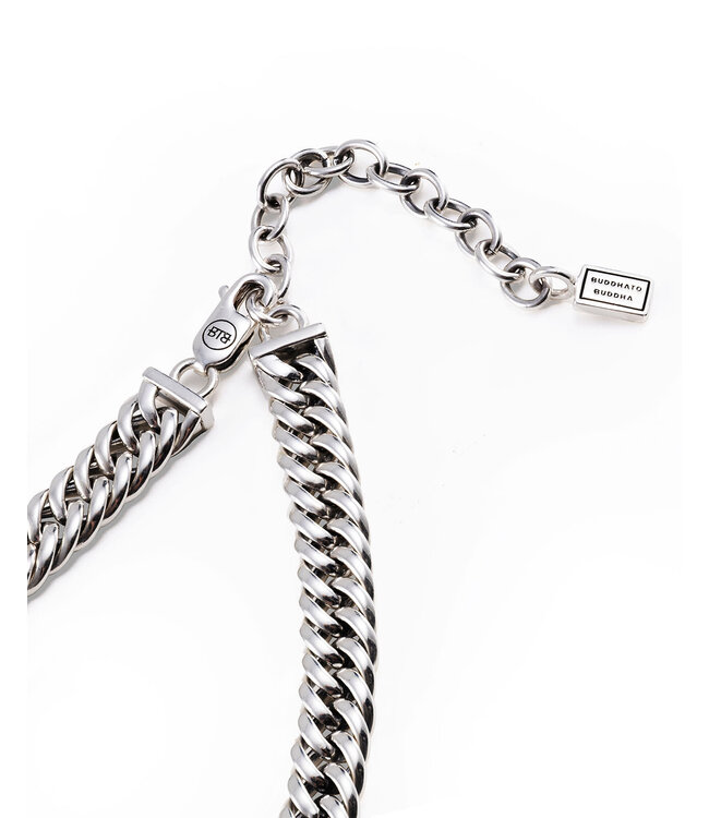 Buddha to Buddha Baroque Pearl Necklace Chain Silver