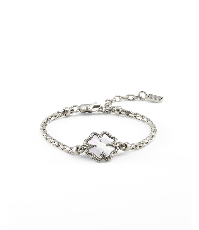 Buddha to Buddha Bracelet Katja Clover Mother of Pearl Silver