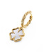 Buddha to Buddha Hoops Katja Clover Mother of Pearl Set Gold Vermeil