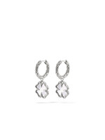 Buddha to Buddha Hoops Katja Clover Mother of Pearl Set Silver