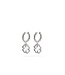 Buddha to Buddha Hoops Katja Clover Mother of Pearl Set Silver