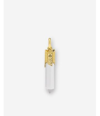 Hanger Edelsteen Verguld Bergkristal - maat One size