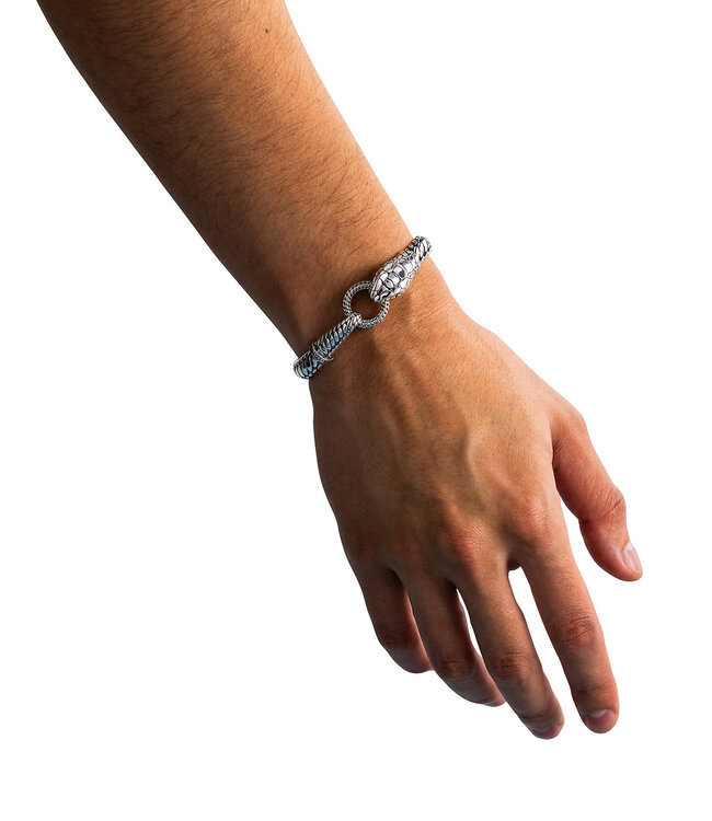 Armband Ben XS Slang Zilver