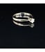 Witgouden solitairring met briljant 0,12 ct maat 17