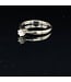 Witgouden solitairring met briljant 0,12 ct maat 17