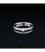 Witgouden ring met briljant maat 17,5