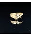 Geelgouden fantasiering met briljant maat 17 3/4