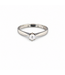Witgouden solitairring met briljant 0,12 ct maat 17
