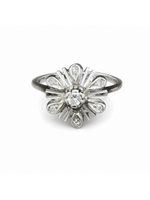 Occasions Witgouden cocktailring met briljanten maat 49