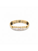 Occasions Geelgouden vintage ring met briljanten maat 18
