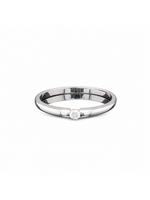 Occasions Witgouden ring met briljant maat 17,5