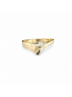 Occasions Geelgouden fantasiering met briljant maat 17 3/4