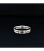 Weißgoldener Bandring mit Brillanten Größe 55