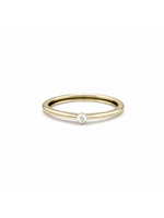 Occasions Geelgouden solitairring met briljant maat 55