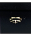 Yellow gold brilliant solitaire ring size 55