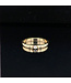 Yellow gold diamond solitaire ring with smooth setting size 51