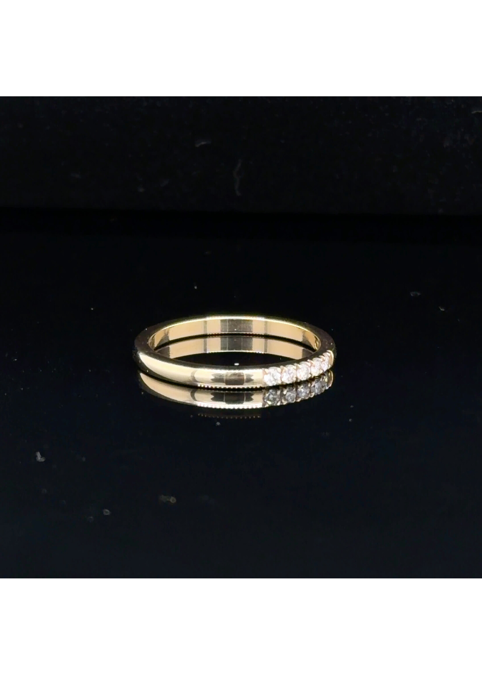 Occasions Yellow gold five-stone diamond ring size 55