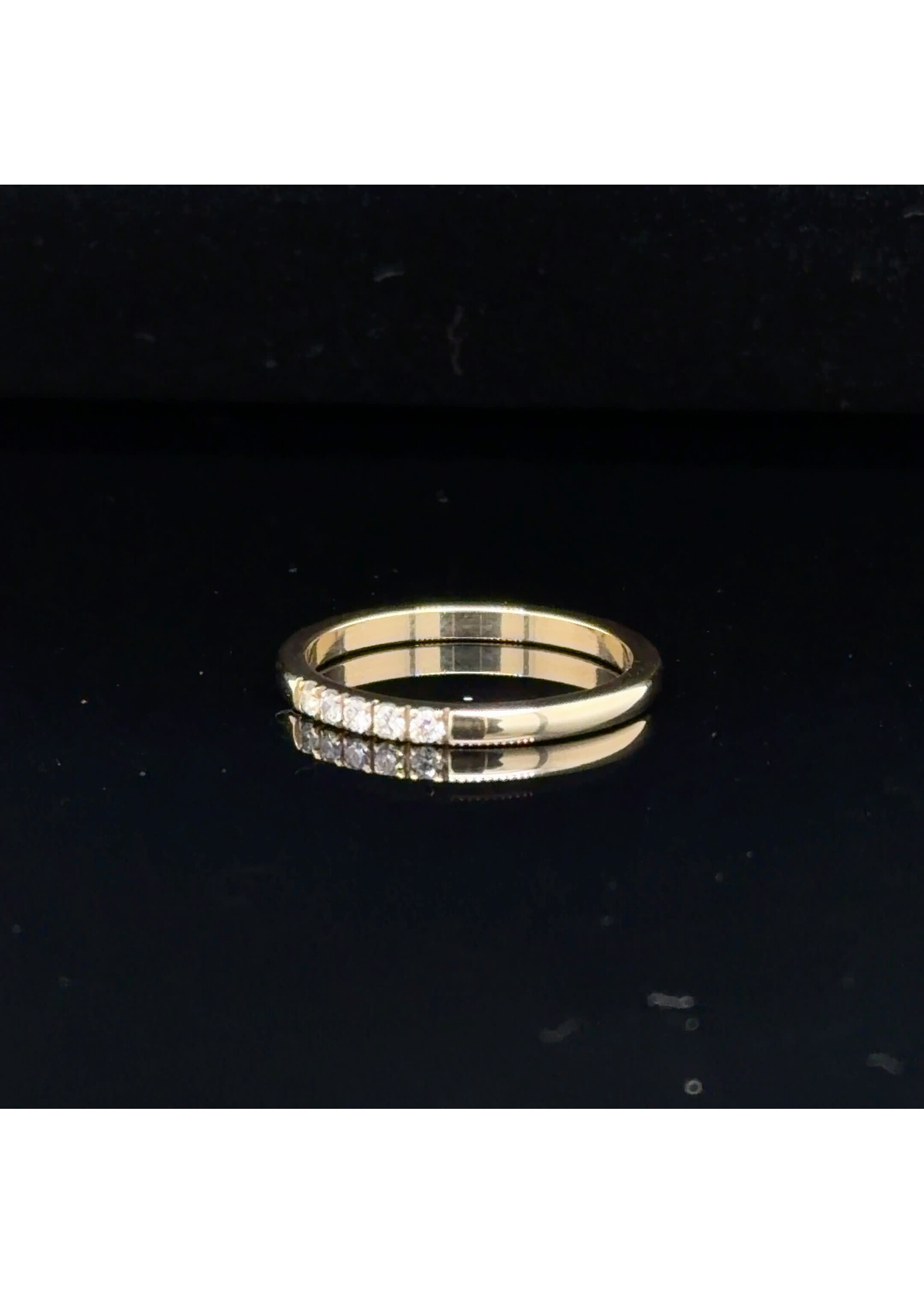 Occasions Yellow gold five-stone diamond ring size 55