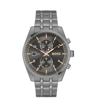 Heren Chronograaf Staal Grijs Skytraveller 44mm