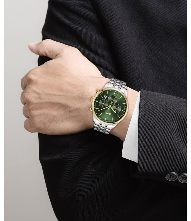 Heren Chronograaf Staal Zilverkleurig Avery 42mm