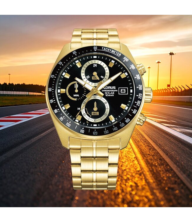 Lorus RZ622AX9 Horloge Heren Goudkleurig 43mm