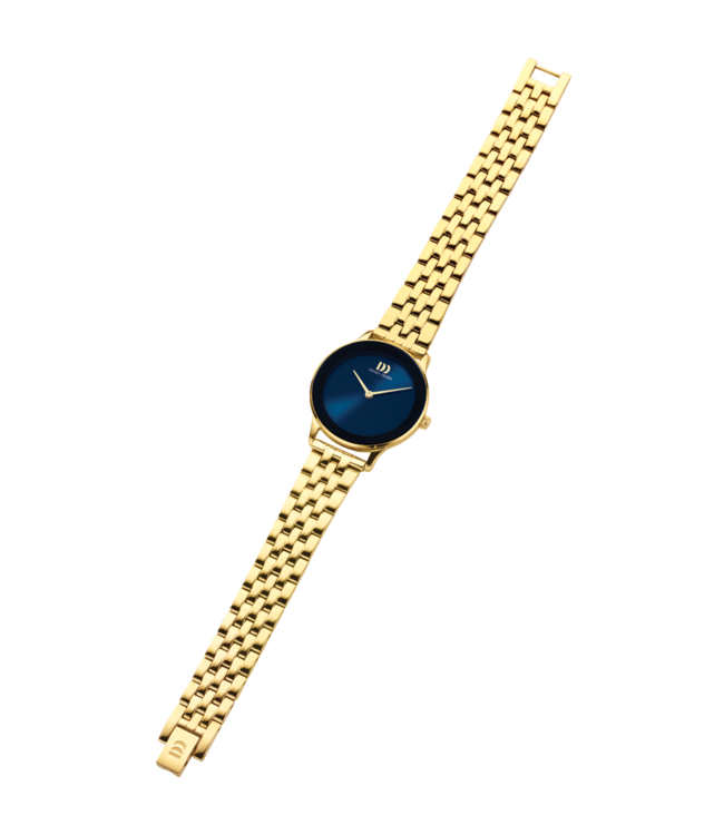Nostalgi 1988 Gold Blue Link IV96Q1288 dameshorloge
