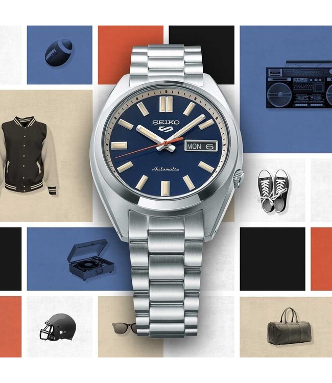 Seiko 5 Sports SRPK87K1 Uhr Herren silberfarben 37,4mm