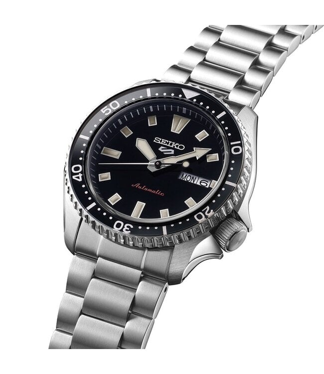Seiko 5 Sports SRPL85K1 Horloge Heren Zilverkleurig 42,50mm