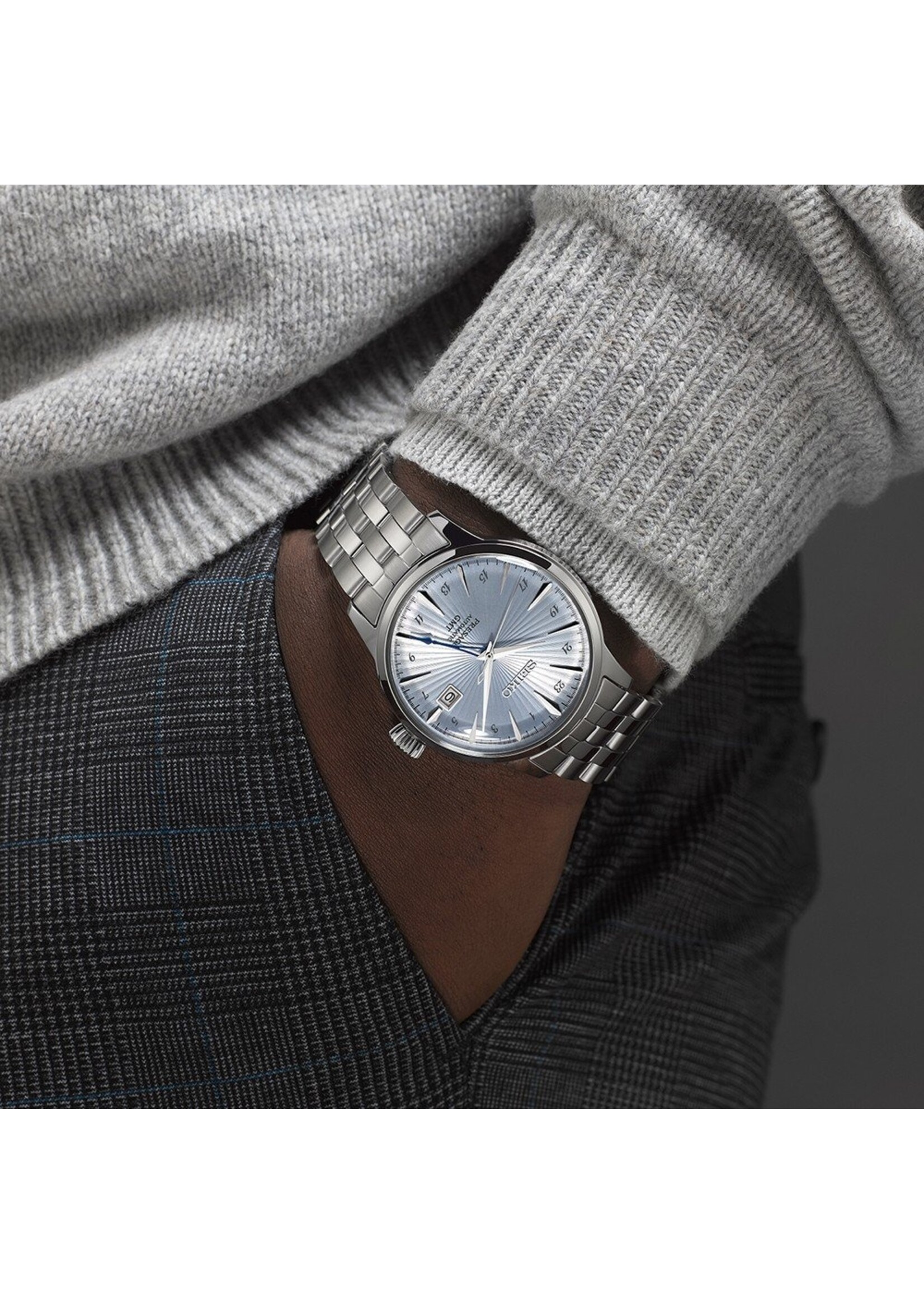 Seiko Presage SSK037J1 Uhr Herren silberfarben 40,5mm