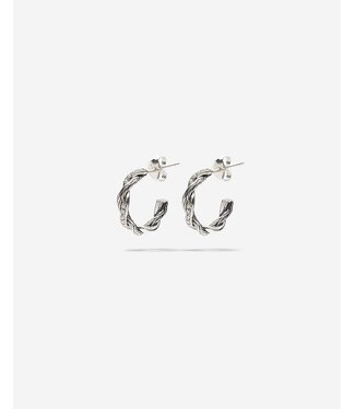 Hoops Katja Twist Silver Diamond Set