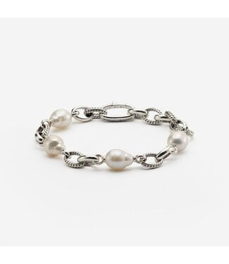 Buddha to Buddha Bracelet Ben Baroque Pearl Silver