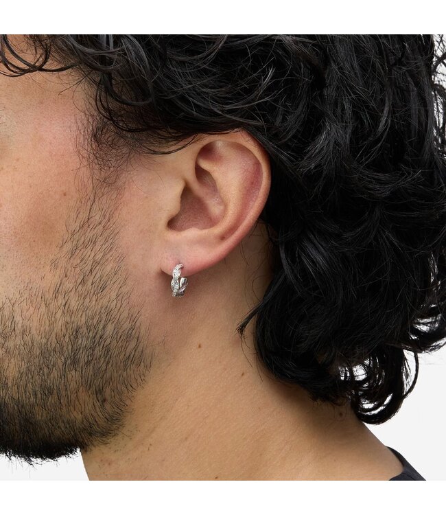 Buddha to Buddha Hoops Katja Twist Diamant Zilver Set