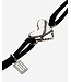 Buddha to Buddha Cord Bracelet Heart Silver Black