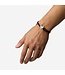 Buddha to Buddha Cord Bracelet Heart Silver Black
