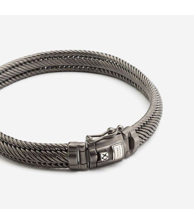 Buddha to Buddha Bracelet Edwin Mini Black Ruthenium Silver