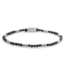 Rebel & Rose Black & Silver-coloured Glam Rocks - 3mm Perlenarmband S