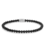 Rebel & Rose Black Glam Rocks silver-coloured - 4mm Perlenarmband S