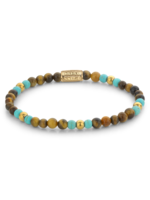 Rebel and Rose Mix Tiger Turquoise gold-coloured - 4mm S
