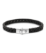 Rebel & Rose Mastery Collection - Small Braided Chain 230 Black leather bracelet L