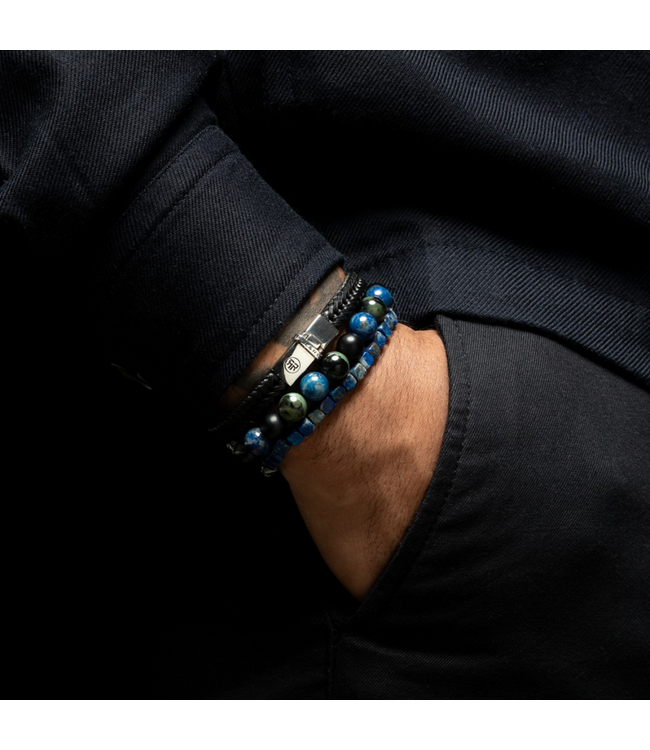 Rebel & Rose Roll The Dice - Lapis Lazuli - 4mm kralenarmband L