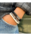 Rebel & Rose Black Wolf - 6mm Perlenarmband L