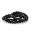 Rebel & Rose Black Moon - All-Black - 8mm Perlenarmband L